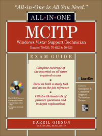 Omslagafbeelding: MCITP Windows Vista Support Technician All-in-One Exam Guide (Exam 70-620, 70-622, & 70-623) 1st edition 9780071546676