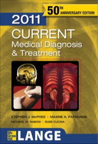 Cover image: CURRENT Medical Diagnosis and Treatment 2011 50th edition 9780071700559