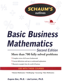 Cover image: Schaum's Outline of Basic Business Mathematics 2nd edition 9780071611589