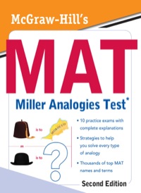 Cover image: McGraw-Hill's MAT Miller Analogies Test 2nd edition 9780071702317