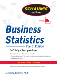 Cover image: Schaum's Outline of Business Statistics 4th edition 9780071635271