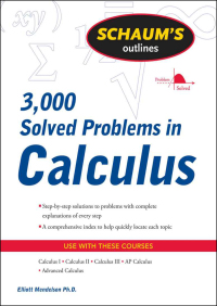 Cover image: Schaum's 3,000 Solved Problems in Calculus 1st edition 9780071635349