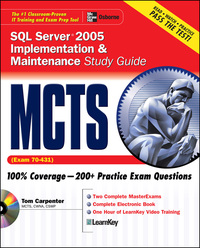 Cover image: MCTS SQL Server 2005 Implementation & Maintenance Study Guide (Exam 70-431) 3rd edition 9780072263213