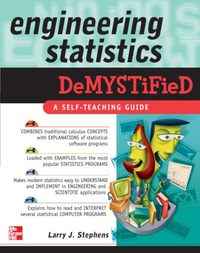 صورة الغلاف: Engineering Statistics Demystified 1st edition 9780071462723