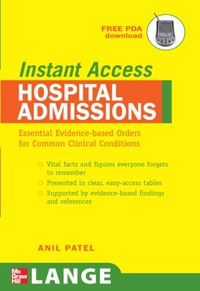 Cover image: LANGE Instant Access Hospital Admissions 1st edition 9780071481373