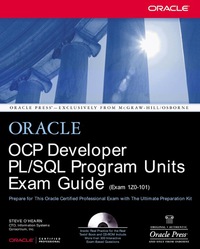 Imagen de portada: OCP Developer PL/SQL Program Units Exam Guide 1st edition 9780072193367