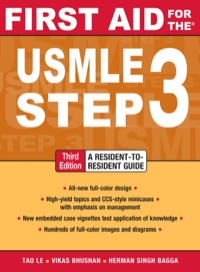 Cover image: First Aid for the USMLE Step 3 3rd edition 9780071712972