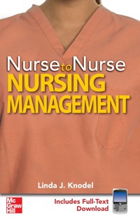 Imagen de portada: Nurse to Nurse Nursing Management 1st edition 9780071601535