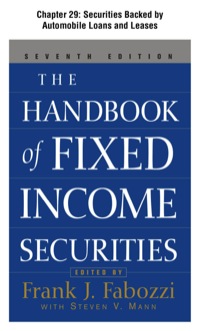 Cover image: The Handbook of Fixed Income Securities, Chapter 29 - Securities Backed by Automobile Loans and Leases 9780071715287