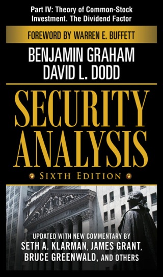 Cover image: Security Analysis 6th edition 9780071716055