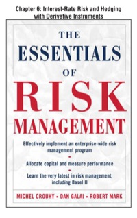 Cover image: The Essentials of Risk Management, Chapter 6 - Interest-Rate Risk and Hedging with Derivative Instruments 9780071731362