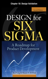 Cover image: Design for Six Sigma: Design Validation 9780071734660