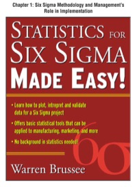 Cover image: Statistics for Six Sigma Made Easy: Six Sigma Methodology and Management's Role in Implementation 9780071734677
