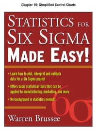 Cover image: Statistics for Six Sigma Made Easy, Chapter 16 - Simplified Control Charts 9780071734820