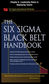 Cover image: The Six Sigma Black Belt Handbook, Chapter 8 - Leadership Roles in Deploying Teams 9780071734943