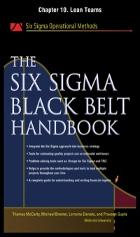 Cover image: The Six Sigma Black Belt Handbook, Chapter 10 - Lean Teams 9780071734967