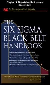 Cover image: The Six Sigma Black Belt Handbook, Chapter 19 - Financial and Performance Measurement 9780071735056