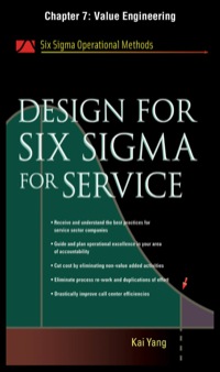 Cover image: Design for Six Sigma for Service, Chapter 7 - Value Engineering 9780071735803