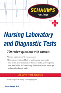 Cover image: Schaum's Outline of Nursing Laboratory and Diagnostic Tests 1st edition 9780071736503