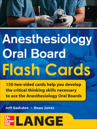 Imagen de portada: Anesthesiology Oral Board Flash Cards 1st edition 9780071714037