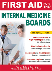 Cover image: First Aid for the Internal Medicine Boards, 3rd Edition 3rd edition 9780071713016