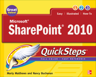 Cover image: Microsoft SharePoint 2010 QuickSteps 1st edition 9780071741934