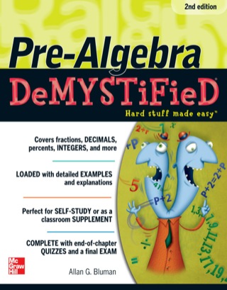 Cover image: Pre-Algebra DeMYSTiFieD 2nd edition 9780071742528