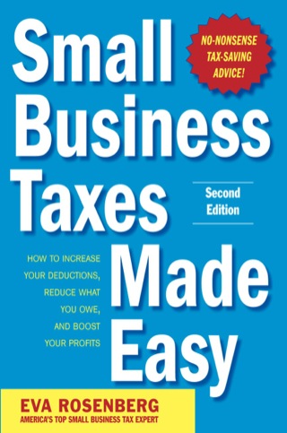 Cover image: Small Business Taxes Made Easy 2nd edition 9780071743273