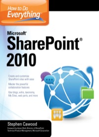 Cover image: How to Do Everything Microsoft SharePoint 2010 1st edition 9780071743679