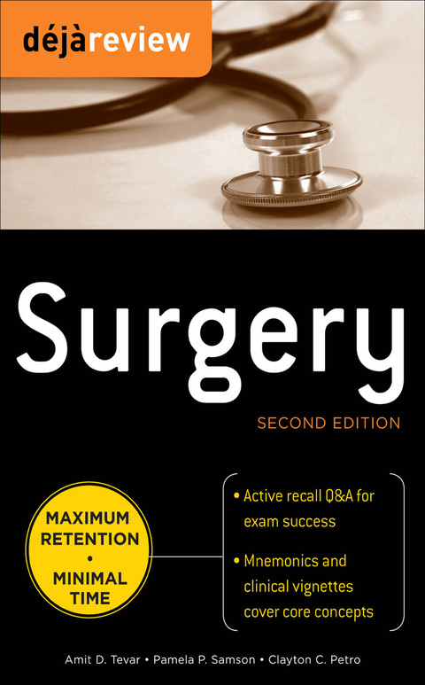 Deja Review Surgery, 2nd Edition, 2nd Edition - FULL INSTANT DOWNLOAD | PDF DOCX EPUB