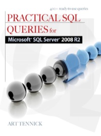 Cover image: Practical SQL Queries for Microsoft SQL Server 2008 R2 1st edition 9780071746878