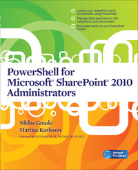 Imagen de portada: PowerShell for Microsoft SharePoint 2010 Administrators 1st edition 9780071747974