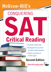 Cover image: McGraw-Hill's Conquering SAT Critical Reading 2nd edition 9780071748780