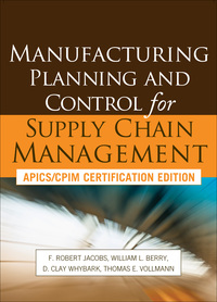 Cover image: Manufacturing Planning and Control for Supply Chain Management 1st edition 9780071750318