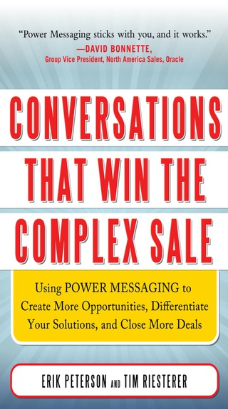 Cover image: Conversations That Win the Complex Sale (PB) 1st edition 9780071750905