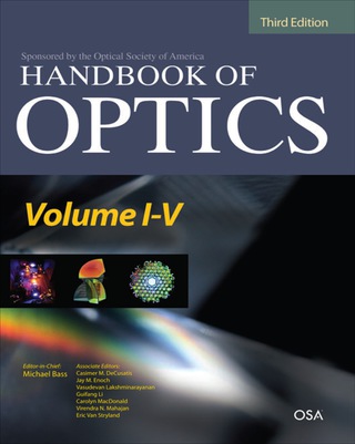 Cover image: Handbook of Optics Third Edition, 5 Volume Set 3rd edition 9780071701600