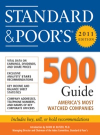 Cover image: Standard & Poor''s 500 Guide, 2011 Edition 14th edition 9780071754903