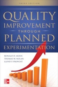 Cover image: Quality Improvement Through Planned Experimentation 3/E 3rd edition 9780071759663