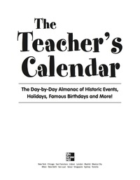 Cover image: The Teachers Calendar 2011-2012 1st edition 9780071761086