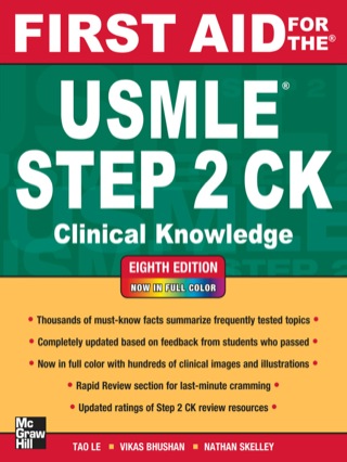 Cover image: First Aid for the USMLE Step 2 CK 8th edition 9780071761376