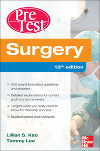 Cover image: Surgery PreTest Self-Assessment and Review, Thirteenth Edition 13th edition 9780071761215