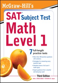 Cover image: McGraw-Hill's SAT Subject Test Math Level 1 3rd edition 9780071763370
