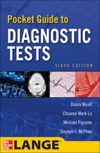 Imagen de portada: Pocket Guide to Diagnostic Tests, Sixth Edition 6th edition 9780071766258