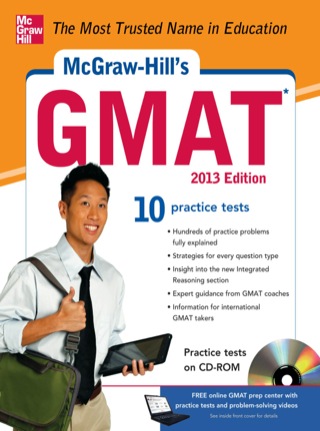 Cover image: McGraw-Hill's GMAT 2013 Edition 6th edition 9780071766975