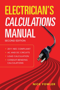 表紙画像: Electrician's Calculations Manual, Second Edition 2nd edition 9780071770163
