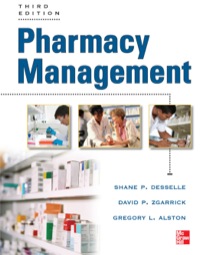 Cover image: Pharmacy Management 3rd edition 9780071774314