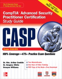 Cover image: CASP CompTIA Advanced Security Practitioner Certification Study Guide (Exam CAS-001) 1st edition 9780071776202