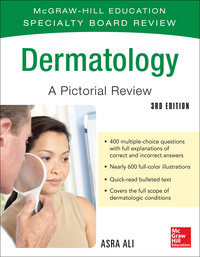 Omslagafbeelding: McGraw-Hill Specialty Board Review Dermatology A Pictorial Review 3/E 3rd edition 9780071793230