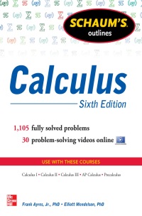 Cover image: Schaum's Outline of Calculus 6th edition 9780071795531