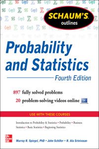 Cover image: Schaum's Outline of Probability and Statistics 4th edition 9780071795579